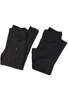 Active Life Black Pocket Leggings Size XL 2 Pair